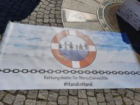 Geflüchtete Menschen im Mittelmeer