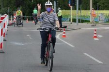 Erfolgreiche Pop-Up-Bike-Lane an der Maille