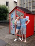 Neuer Look für GiveBox vor der Friedenskirche