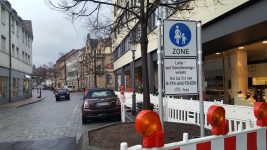 Gutes Miteinander von Fuß und Rad in Fußgängerzone
