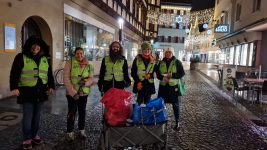 gemeinsame Putzaktion zusammen mit Transition Town