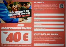 € 40 Vereinsgutscheine für Neumitglieder