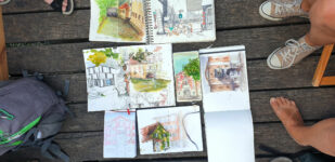 Urban Sketching unter künstlerischer Anleitung