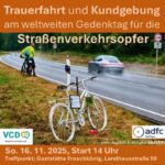 Trauerradtour und Kundgebung am So 16.11.