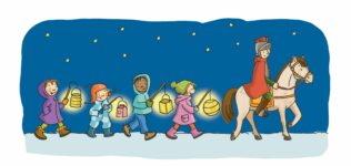 Martinsspiel mit Laternenumzug in der Innenstadt